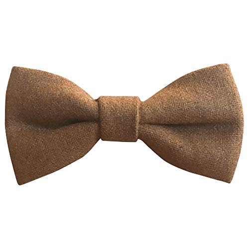 Elastische Fliege für Kinder, Jungen, luxuriös, Wolle, für Jungen, Geschenk, Hochzeit, Smart, Schmetterlingsfliege, verstellbar, Kamelbraun, Length 10cm, width 5cm. von DB Dickie Bow