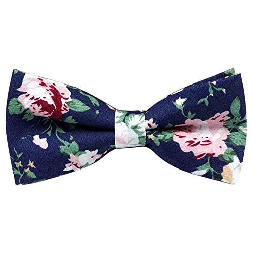 Luxuriöse elastische Fliege für Kinder und Jungen, Baumwolle, blau, blumenmuster, One size von DB Dickie Bow