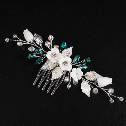 Braut-Strass-Haarkamm, handgefertigt, für Damen, Hochzeit, Haarschmuck, Schmuck, Party, Kopfschmuck, En8 von DBFBDTU