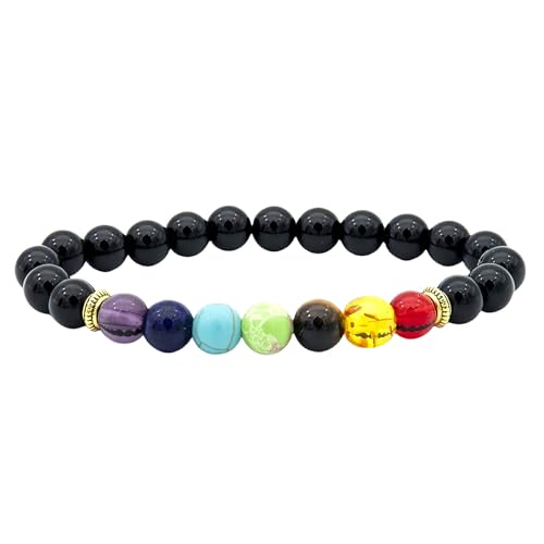 DBHDG Perlen Armband Herren aus Edelsteinen - Perlen Armband mit Natursteinen – Stilvolles Schmuckstück für Männer (type-6) von DBHDG