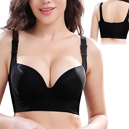 Fashion Deep Cup Bra Bra with Shapewear Incorporated, Modischer BH Mit Tiefen Cups BH Mit Eingearbeiteter Shapewear, Full Back Coverage Bra, Push Up Sports Bra, Bra with Shapewear Incorporated von DBHFGJMN