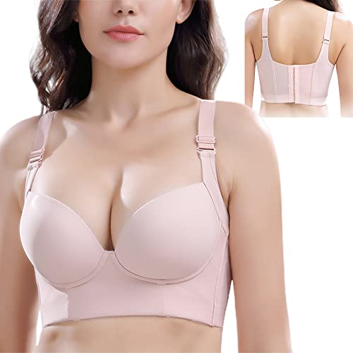 Fashion Deep Cup Bra Bra with Shapewear Incorporated, Modischer BH Mit Tiefen Cups BH Mit Eingearbeiteter Shapewear, Full Back Coverage Bra, Push Up Sports Bra, Bra with Shapewear Incorporated von DBHFGJMN