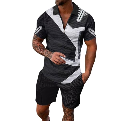 DBMZV Poloshirt Herren Kurzarm Kurzarmshirt Atmungsaktiv Poloshirts Set Leichtes Sommershirts Golf Polohemd Schnelltrocknend Tshirt Schlafshirt hemdjacke Umstandsbluse(DunkelgrauXL) von DBMZV
