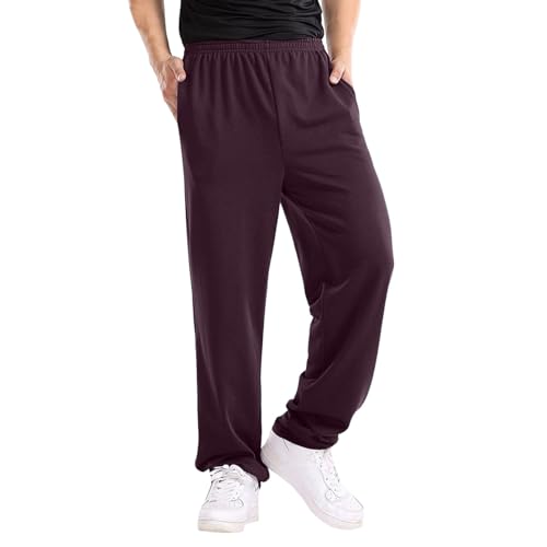 DBMZV Jogginghose Herren Baumwolle Trainingshose Lang Sweathose Atmungsaktiv Freizeithose Sporthose Yogahose Leichte Fitness Hose mit Taschen, Chinohosen schlafshorts Hotpants(XXXXL) von DBMZV