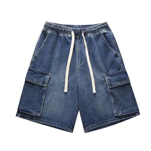 Jeans Herren Herren Jeans Shorts Kurze Denim Hose elastisches Material aus High-Stretch-Denim 5-Pocket-Form Baumwollmischung Slim fit Jogginghose Herren Herren Jeans Straight von DBMZV