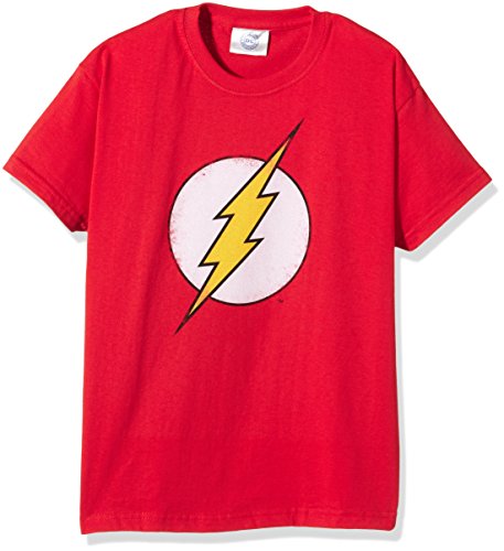 DC Comic Jungen Distressed Flash Logo-Boys-T-Shirt, Rot, X-large (herstellergröße: X-large) von DC Comics