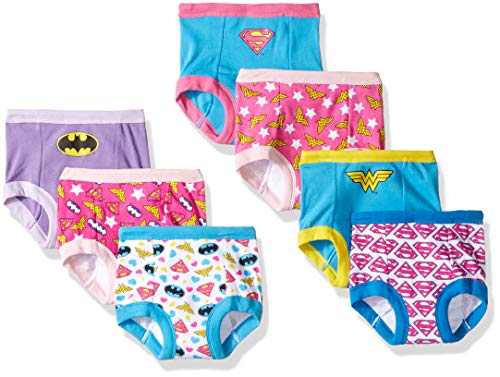 DC Comics Baby-Mädchen Justice League Potty Training Pants Multipack Kleinkind, Trainerhöschen, aufs Töpfchen gehen, Jlg7pk, 2 Jahre von DC Comics