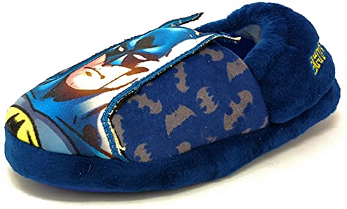 DC Comics Batman Hausschuhe für Jungen, Blau, Größe 25-35, blau, 32 EU von DC Comics