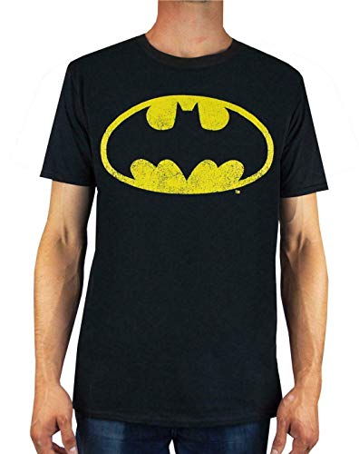 DC Comics Batman T-Shirt Distressed Logo Herren Erwachsene Geschenk Schwarzes M von DC Comics