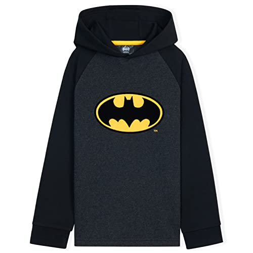 DC Comics Batman Kapuzenpullover Jungen Kinder Hoodie (Schwarz, 4-5 Jahre) von DC Comics