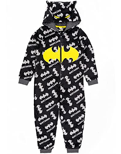 DC Comics Batman Onesie Jungen | Schwarzer All-in-One-Pyjama für Kinder aus dem Film „Dark Knight“ | Weicher, Flauschiger Schlafanzug für Kinder, 10–11 Jahre DC Comics Batman Onesie Jungen | Schwarzer All-in-One-Pyjama für Kinder aus dem Film „Dark Knight“ | Weicher, Flauschiger Schlafanzug für Kinder, 10–11 Jahre von DC Comics