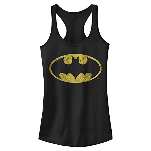 DC Comics Batman Yellow Bat Damen Racerback Tank Top, Schwarz, Klein von DC Comics