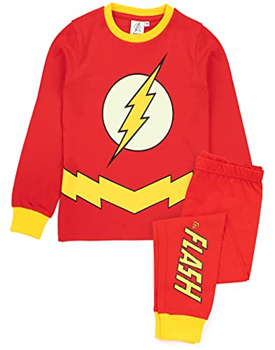 DC Comics Die Flash-Pyjamas-Jungen Kinder glühen im dunklen Kostüm PJS 10-11 Jahre von DC Comics