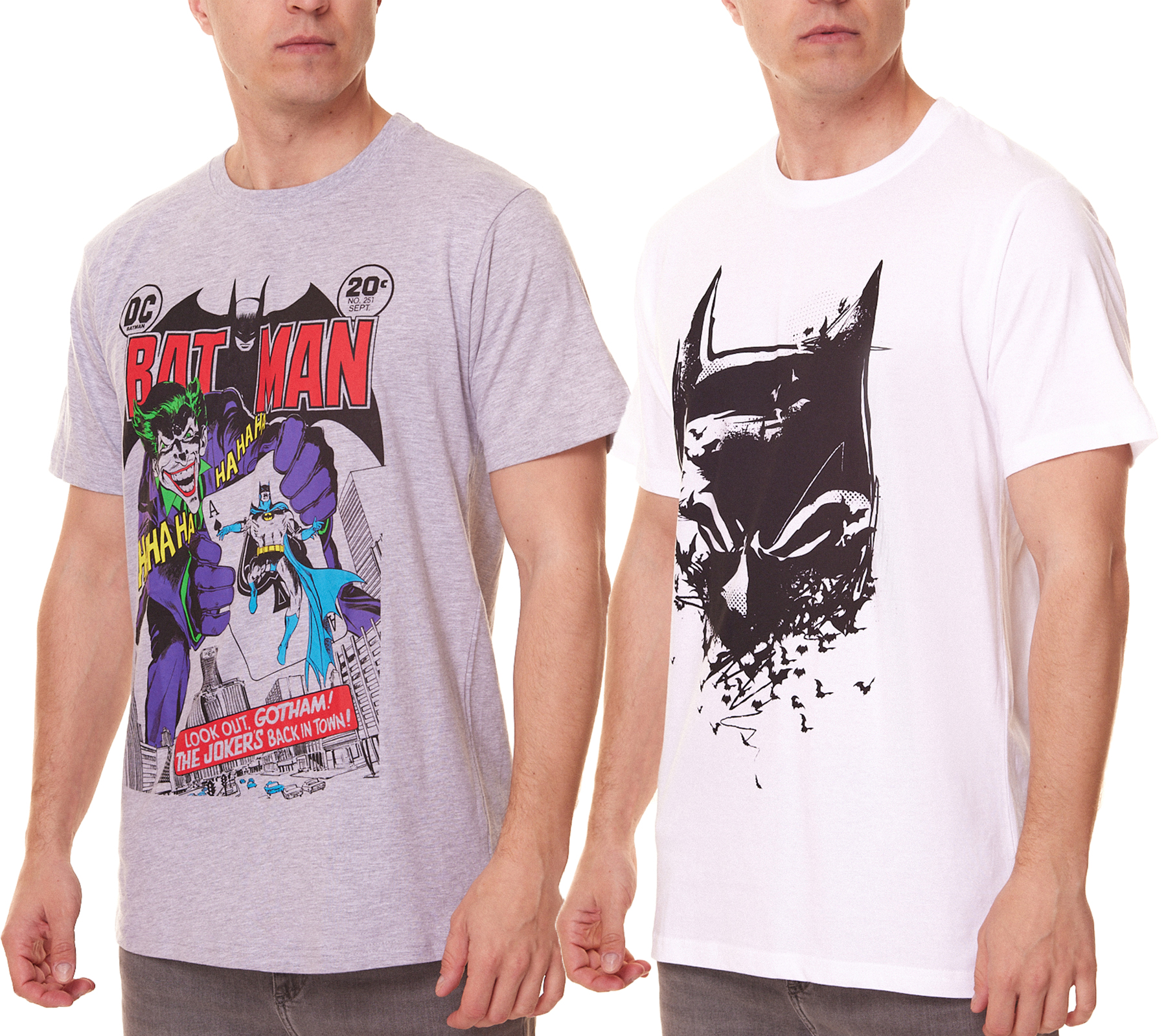 DC Comics Herren Batman Joker Kurzarm-Shirts T-Shirts mit verschiedenen Aufdrucken 012763 von DC Comics