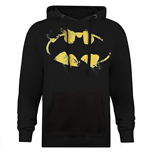 DC Comics Herren Batman Paint Roller Logo Kapuzenpullover, Schwarz, S von DC Comics