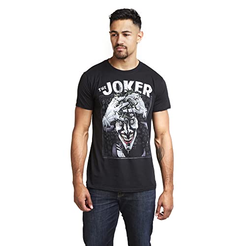 DC Comics Herren Crazed Joker T Shirt, Schwarz (Black Blk), S EU von DC Comics