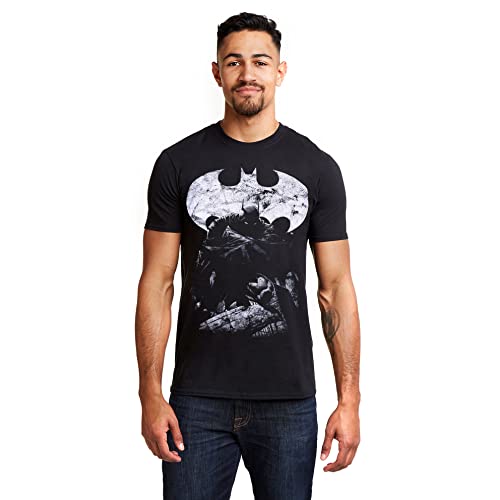 DC Comics Herren Dark Knight T Shirt, Schwarz (Black Blk), S EU von DC Comics