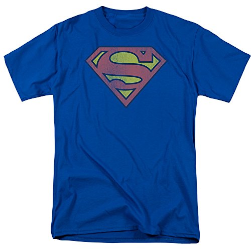 DC Comics Herren T-Shirt Superman Distressed Logo - Blau - X-Groß von DC Comics