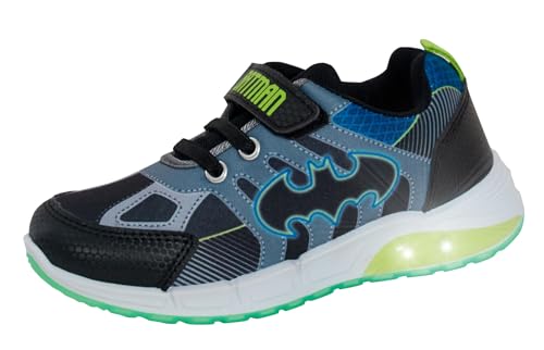 DC Comics Jungen Batman Leuchtende Turnschuhe mit blinkenden Lichtern Kinder Skateschuhe LED Sneakers, Schwarz , 25 EU von DC Comics