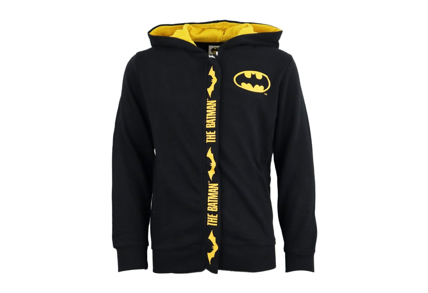 DC Comics Kapuzenpullover Batman Kinder Pulli mit Reißverschluss Gr. 104 bis 134, 100% Baumwolle von DC Comics