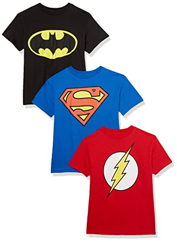 DC Comics Kids' Batman, Superman, The Flash 3 Pack Logo T-Shirt Bundle Set von DC Comics