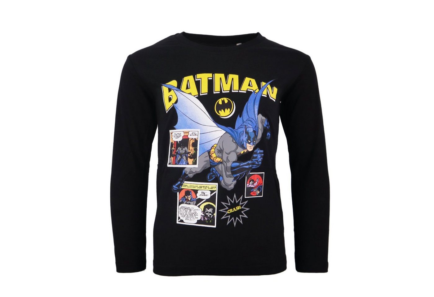 DC Comics Langarmshirt Batman Kinder Jungen Shirt Gr. 104 bis 134, Schwarz oder Grau von DC Comics