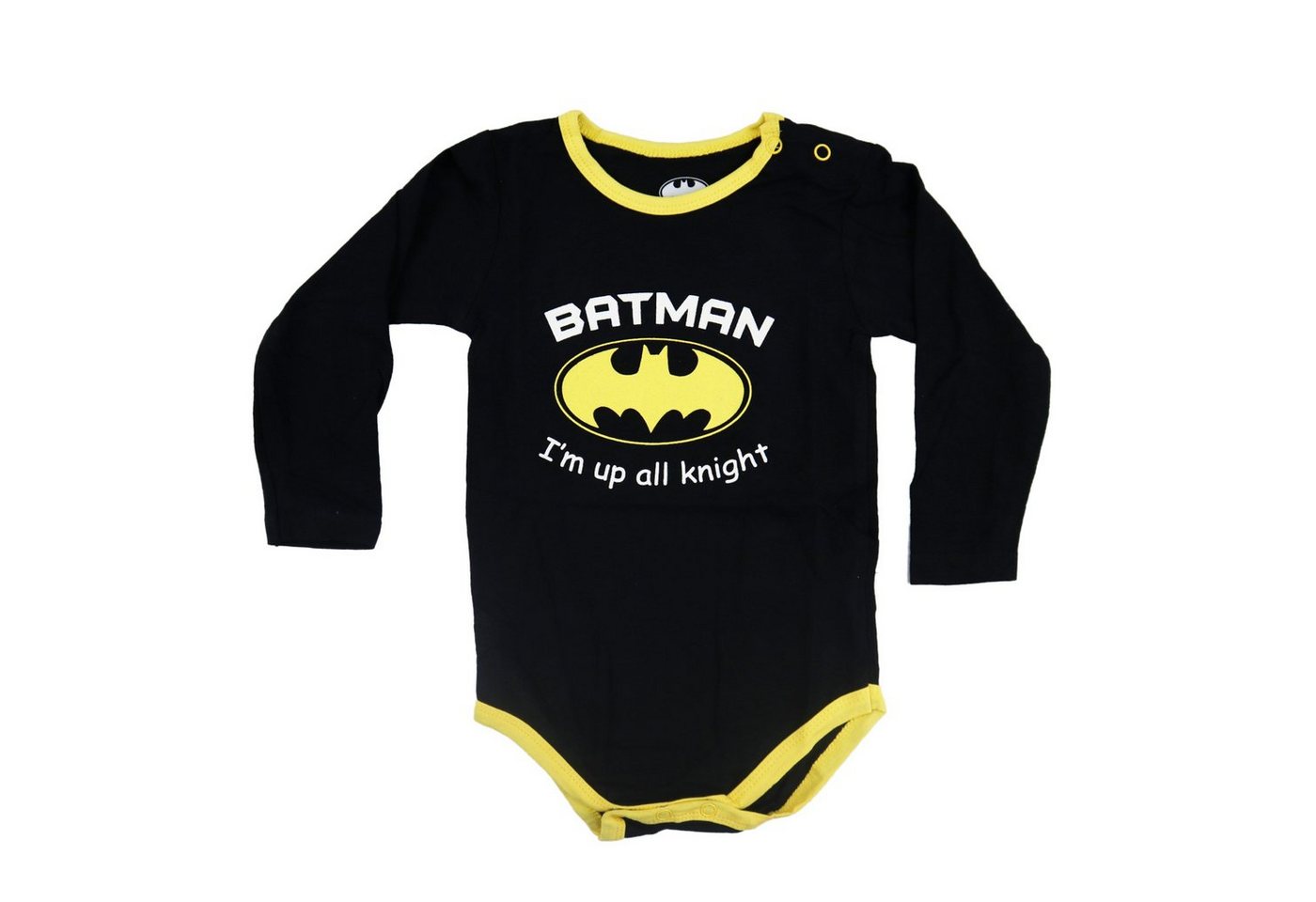 DC Comics Langarmwickelbody Batman Baby Jungen langarm Body Gr. 68 bis 92 von DC Comics