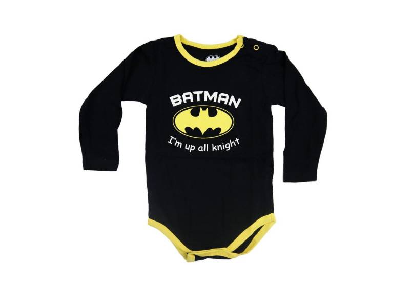DC Comics Langarmwickelbody Batman Baby Jungen langarm Body Gr. 68 bis 92 von DC Comics