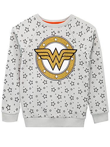 DC Comics Mädchen Wonder Woman Sweatshirt Grau 122 von DC Comics