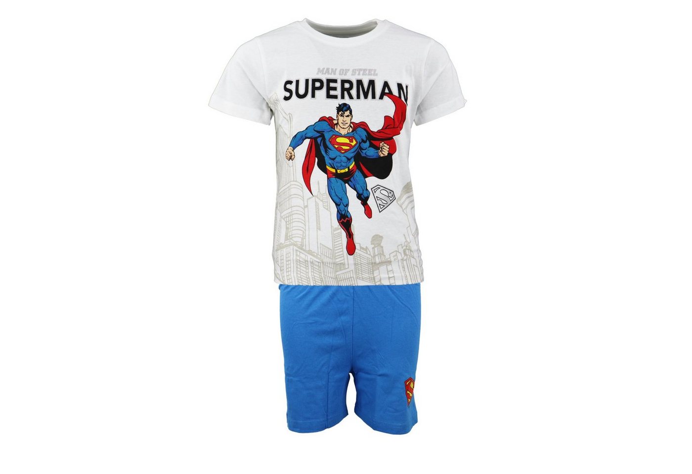 DC Comics Pyjama DC Comics Superman Kinder kurzarm Pyjama Gr. 98 bis 128 Baumwolle von DC Comics