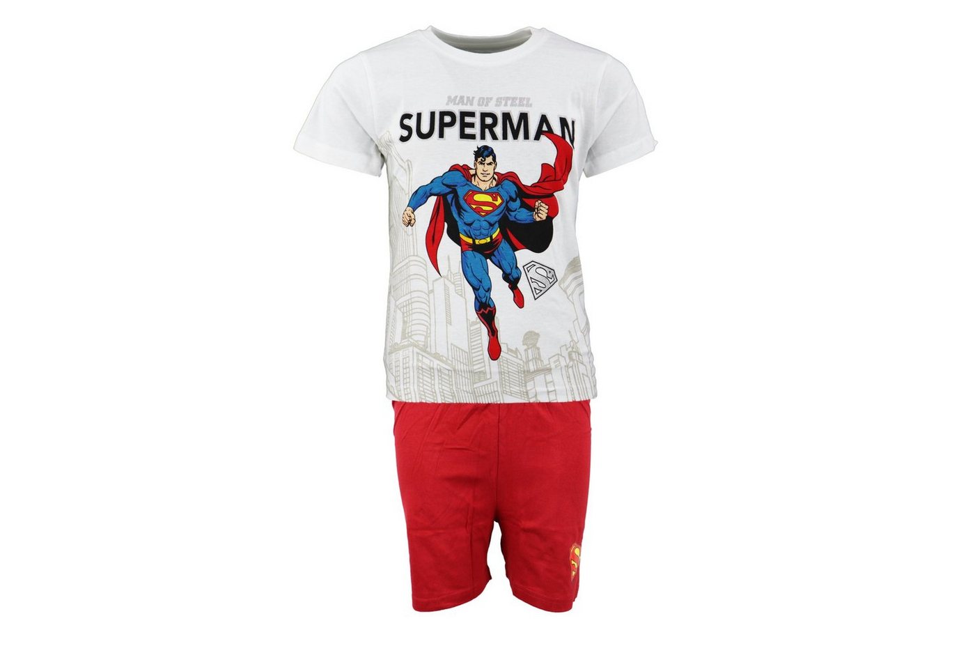 DC Comics Pyjama DC Comics Superman Kinder kurzarm Pyjama Gr. 98 bis 128 Baumwolle von DC Comics