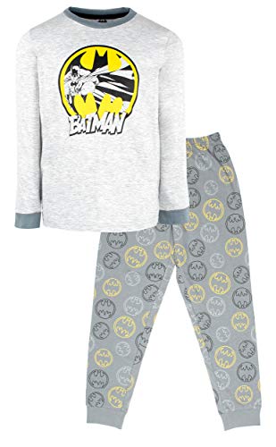 DC Comics Pyjamaset für Jungen von 3-10 Jahren | Langärmelige Batman-PJs | 100% Baumwolle Superhelden-Kostüm | Offizielle Ware | Geschenk für Jungen 4-5 Jahren von DC Comics