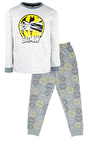 DC Comics Pyjamaset für Jungen von 3-10 Jahren | Langärmelige Batman-PJs | 100% Baumwolle Superhelden-Kostüm | Offizielle Ware | Geschenk für Jungen 7-8 Jahren von DC Comics