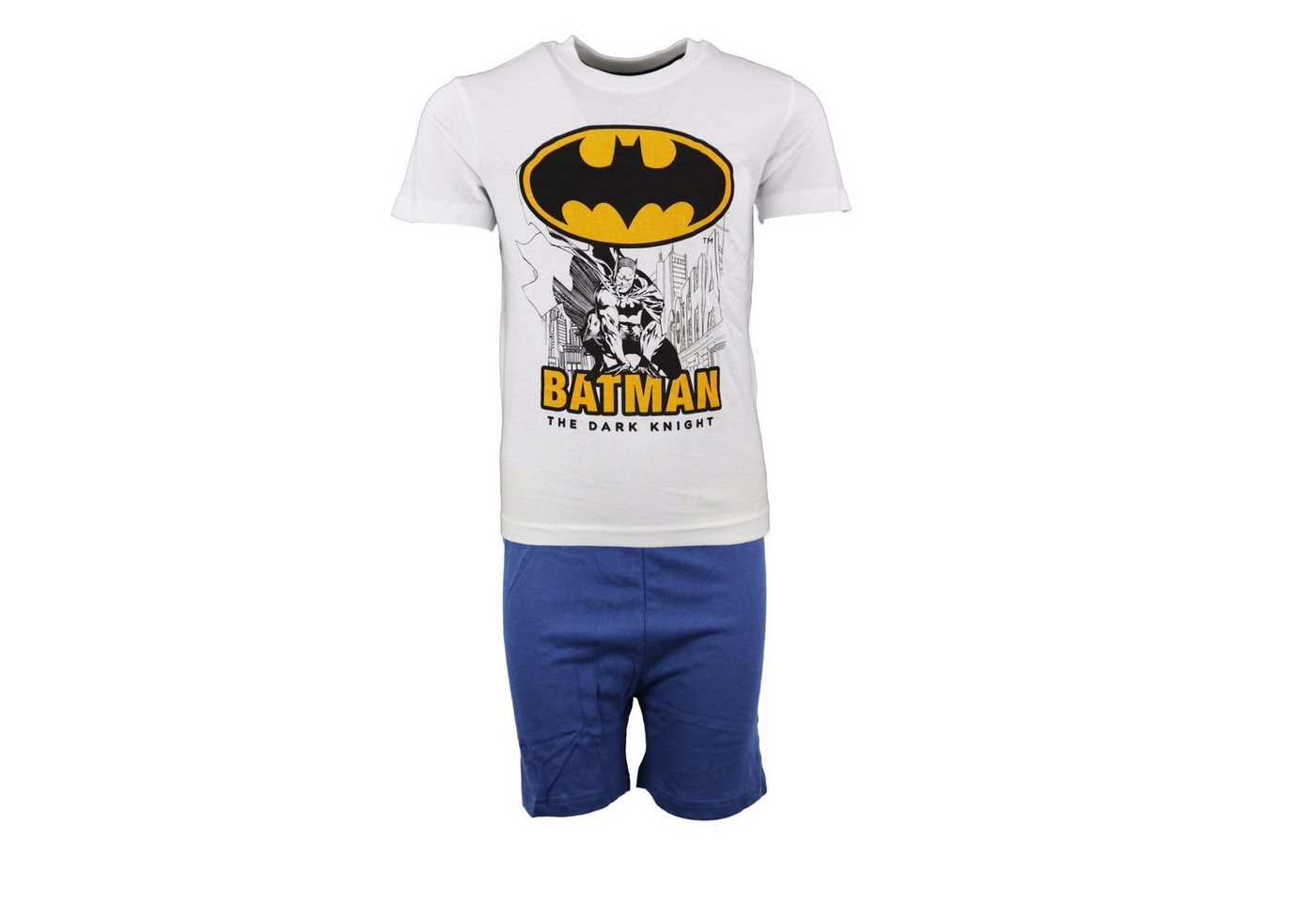 DC Comics Schlafanzug DC Comics Batman Kinder kurz Pyjama Gr. 104 bis 134 von DC Comics