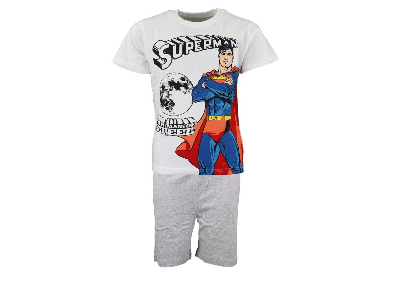 DC Comics Schlafanzug DC Comics Superman Kinder Jugend kurzarm Pyjama Gr. 104 bis 134 von DC Comics