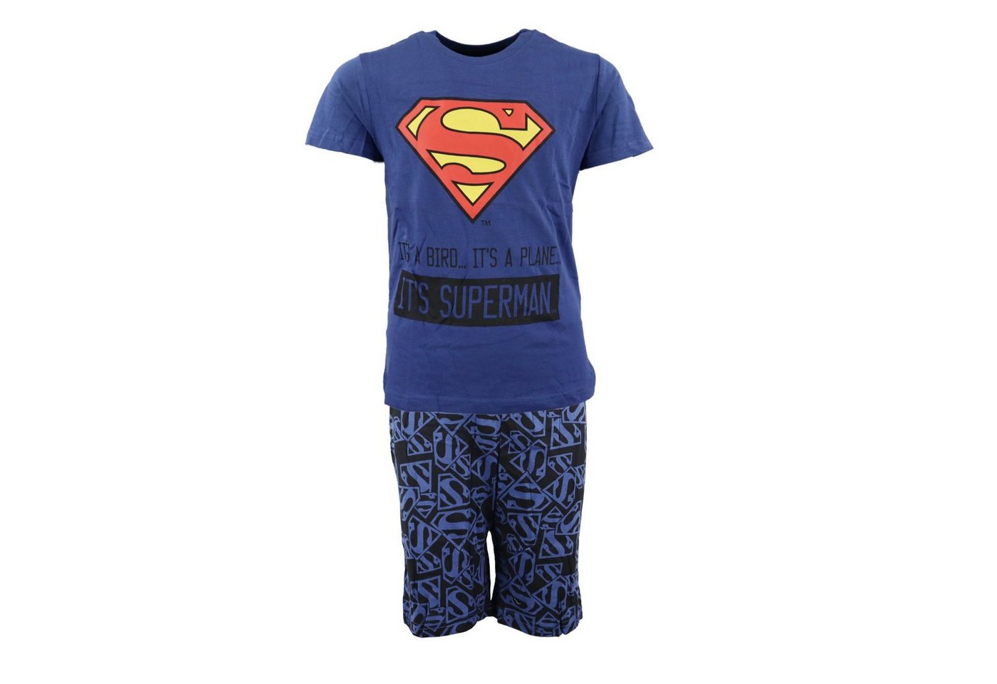 DC Comics Schlafanzug DC Comics Superman Kinder Jugend kurzarm Pyjama Gr. 134 bis 164 von DC Comics