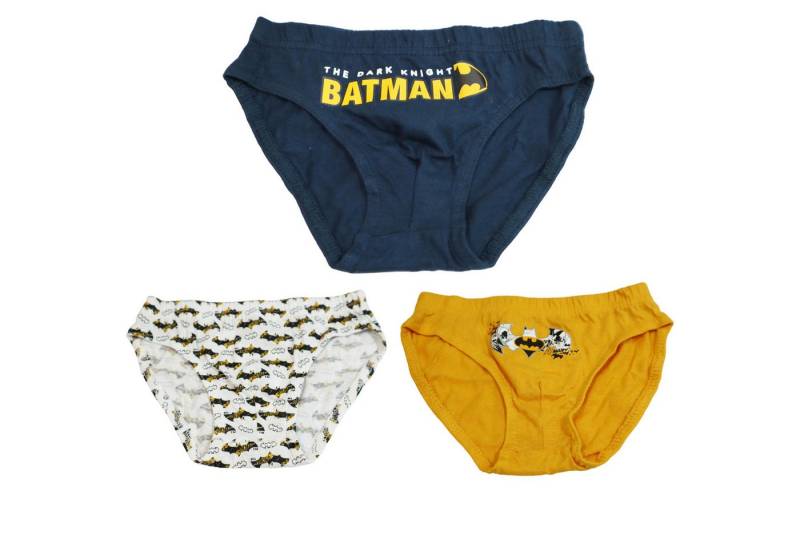 DC Comics Slip DC Comics Batman 3er Pack Slips Kinder Jungen Unterwäsche (3-St) Baumwolle Gr. 104 bis 134 von DC Comics