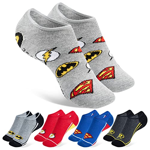 DC Comics Socken Herren Sneaker Socken Damen Unsichtbar Füßlinge Teenager Tennissocken Sportsocken Herren Jungen Teenager Socks Kurze (Mehrfarbig) von DC Comics