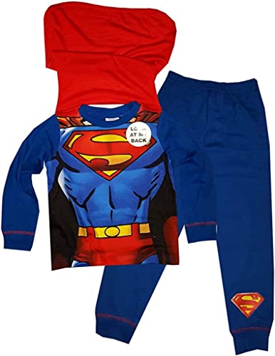 DC Comics Superman Superhelden-Pyjama mit abnehmbarem Umhang - 7-8 Jahre: 128cm von DC Comics