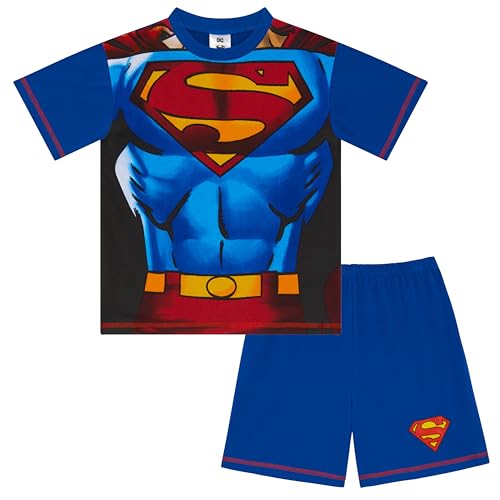 DC Comics Superman - Schlafanzug mit Kurzarm für Kinder - 100% Baumwolle - 5-6 Jahre: 116cm von DC Comics