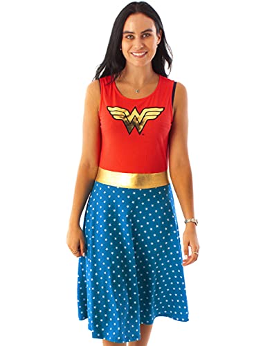 DC Comics Wonder Frau Kleid Cosplay Frauen Rot oder Blau Damen Dress Up Outfit M von DC Comics