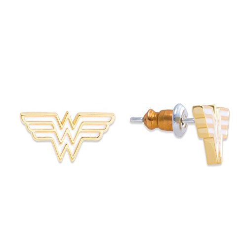 DC Comics Wonder Woman Stud Earrings. GIFT BOX Silver Pltd von DC Comics