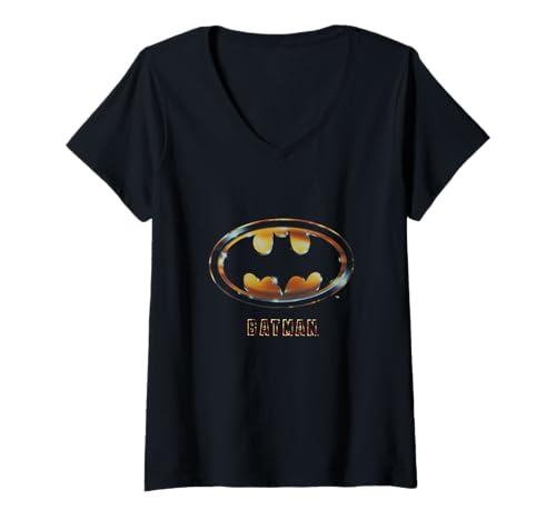 Damen Batman Movie Logo T-Shirt mit V-Ausschnitt Damen Batman Movie Logo T-Shirt mit V-Ausschnitt von DC Comics