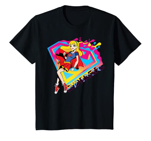 Kinder DC Kids Super Hero Supergirl Logo Drips für Mädchen T-Shirt von DC Comics