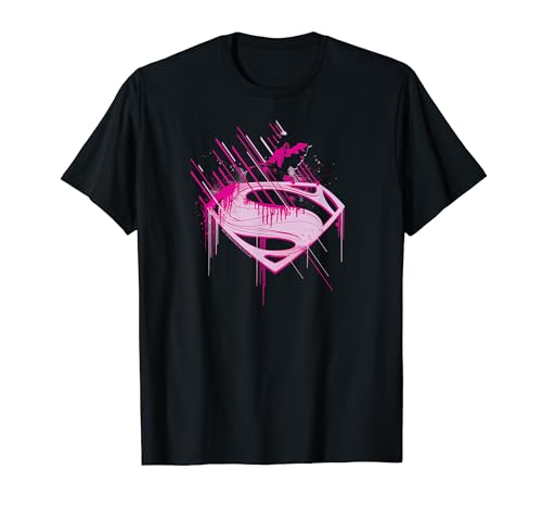 Superman Man of Steel Pink Splatter T-Shirt von DC Comics
