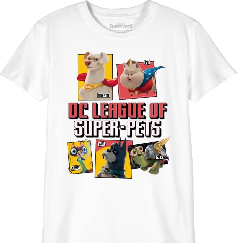 DC Comics Jungen Bosupetts004 T-Shirt, weiß, 12 Jahre von DC Comics