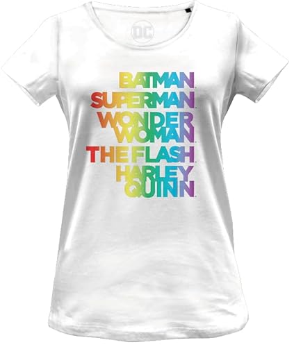 dc comics Damen Wodcomits002 T-Shirt, weiß, XXL von DC Comics