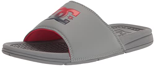 DC Shoes Herren Bolsa Athletic Slide Flip Flop Schiebe-Sandalen, Grau/Rot, 45.5 EU von DC Shoes