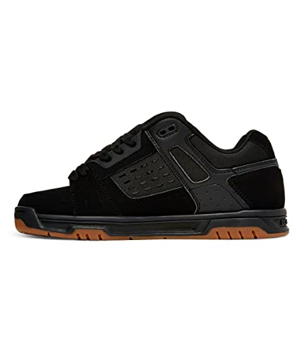 DC Herren Stag Low Top Skateschuh Sneaker, Schwarz (Black/Gum), 47 EU von DC