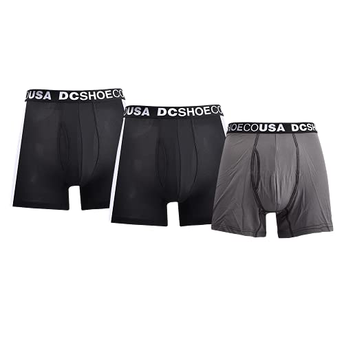 DC Herren Micro Performance Mesh Boxershorts Retroshorts, Schwarz gestreift (3er-Pack), X-Large von DC Shoes